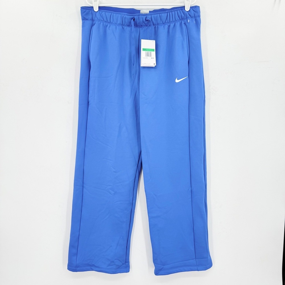 Nike Women's Blue Sweatpants Sz XL Active Training Sport Therma-FIT Straight NWT